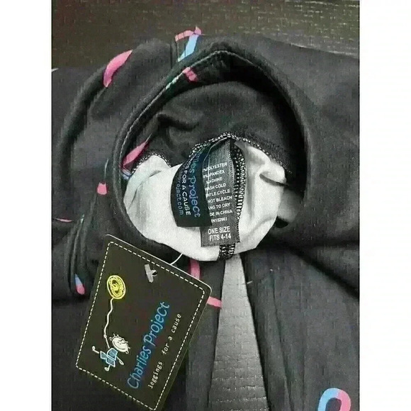 Pink & Blue Ribbons One Size Child Loss Awareness Leggings Size 4-14 NWT - Picture 5 of 5